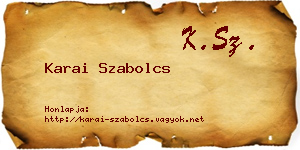 Karai Szabolcs névjegykártya